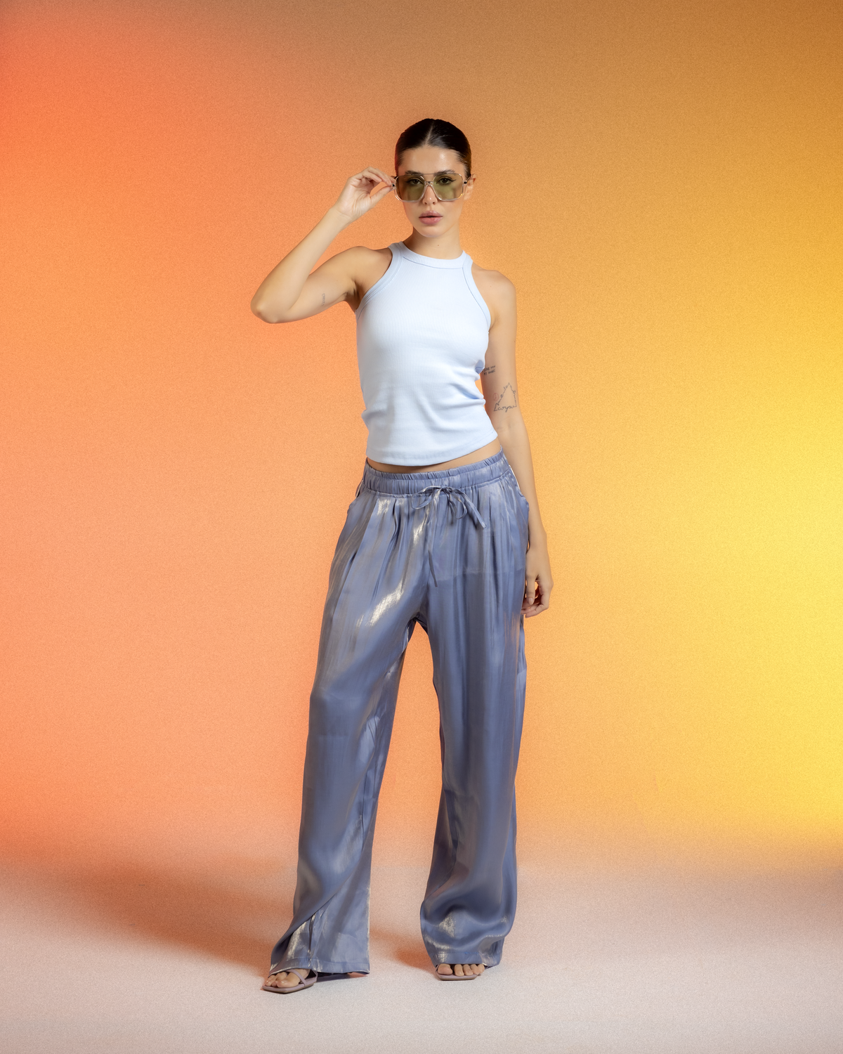 The Metallic Frame Pant