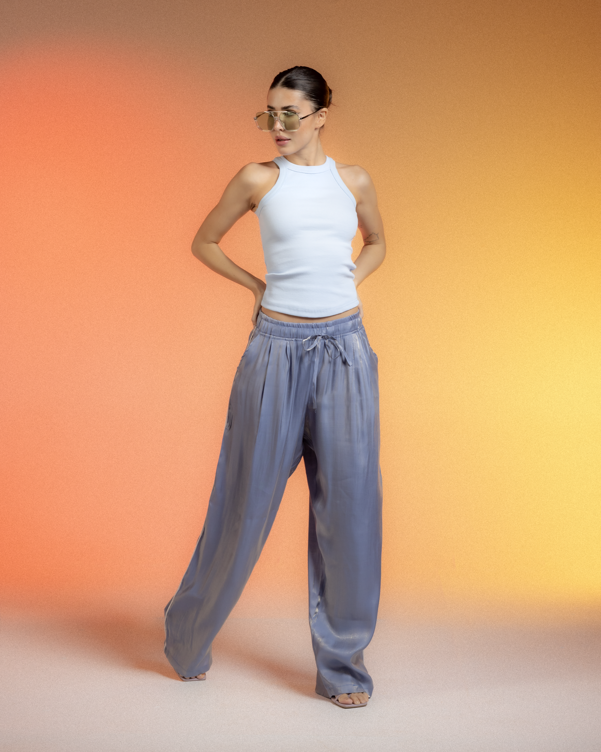 The Metallic Frame Pant