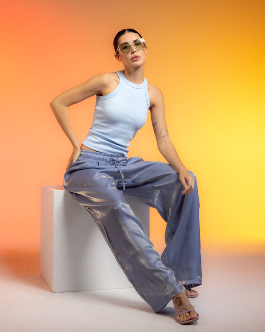 The Metallic Frame Pant