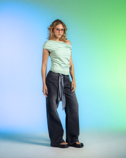 Wide Leg Monochromatic Jeans
