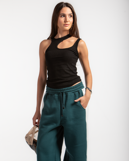 Asymmetric Ribbed Cutout Tank